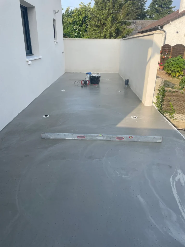 Chape terrasse preparation support avant carrelage – carreleur Châteauroux