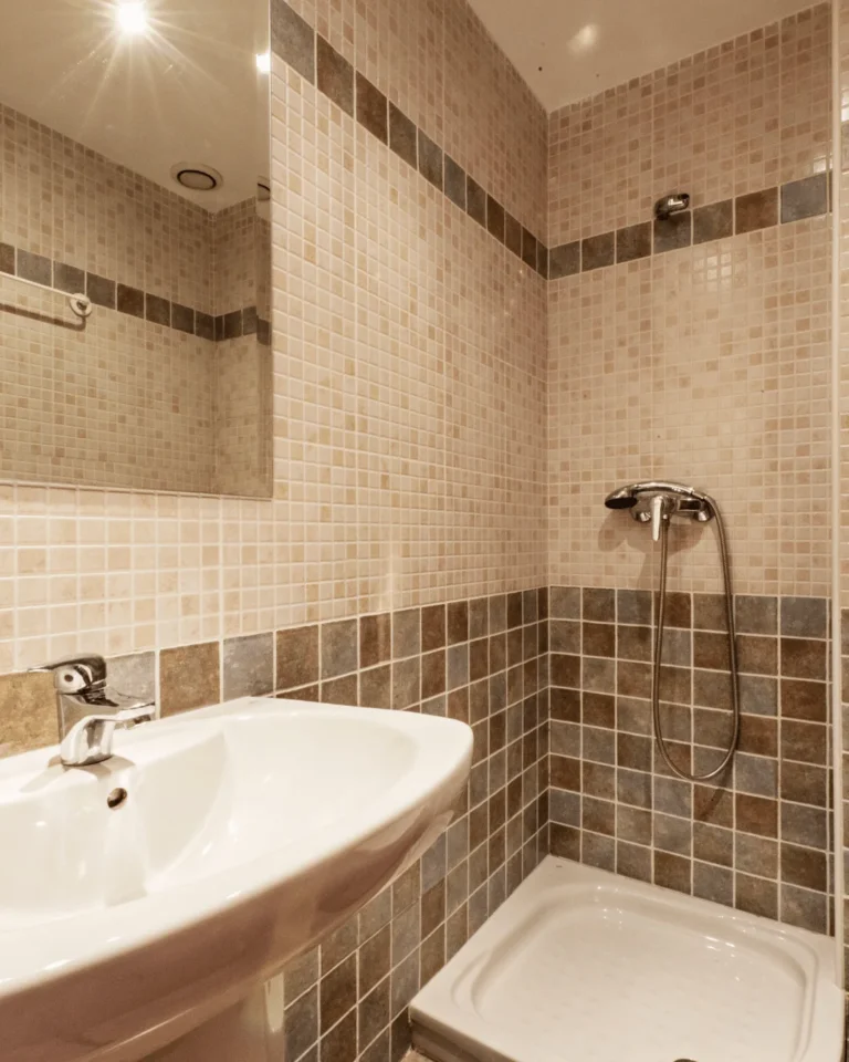 Salle de bain faience mosaique frise douche – carreleur Châteauroux